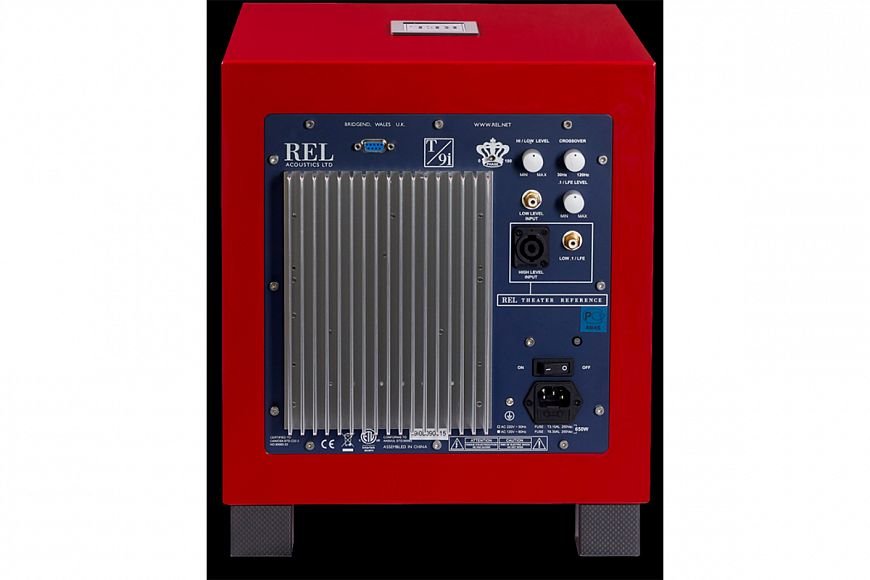 Back view of REL T/9i RED Subwoofer.