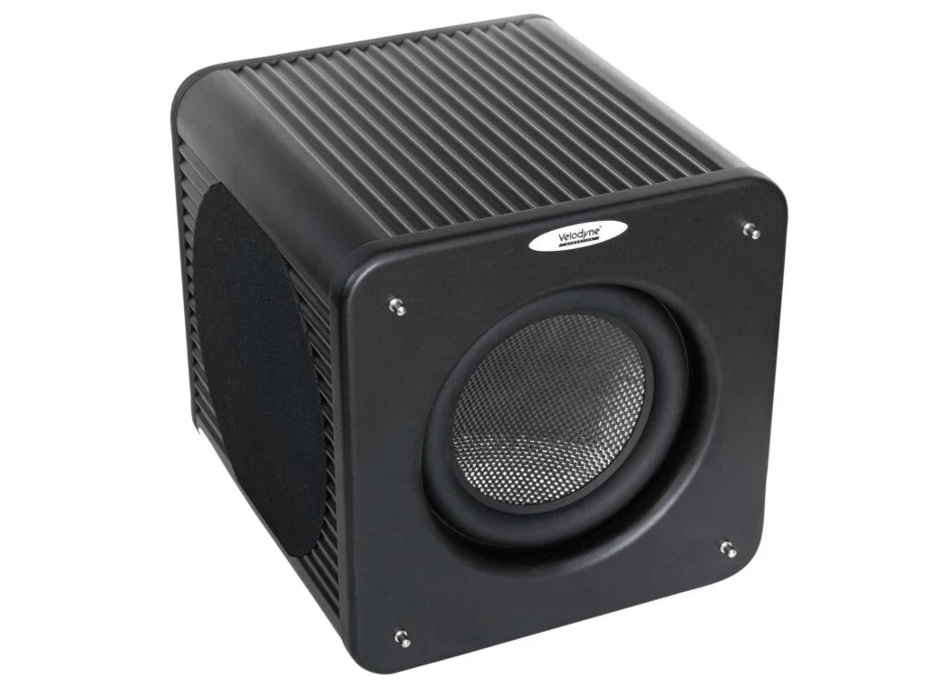 View of Velodyne MicroVee X subwoofer three drivers