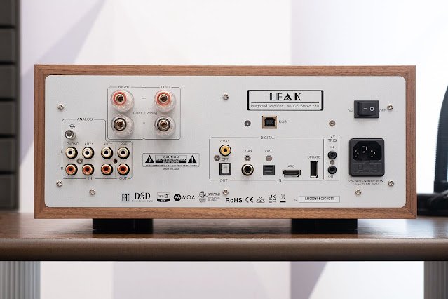 Back view of Leak Stereo 230 Integrated Amplifier