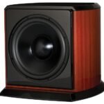 View of Revel Ultima Rhythm2 powered subwoofer