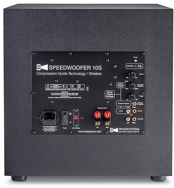 Back view of RSL Speedwoofer 10S MKII